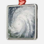 メキシコ上空のハリケーン・ウィルマ メタルオーナメント (左)