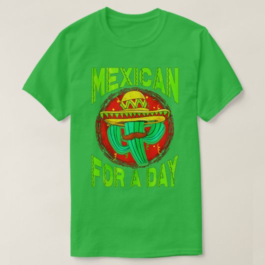 メキシコ人で1日Cinco De Mayo Tシャツ (デザイン正面)