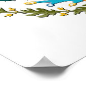 メキシコ人のためのイーグルとヘビのメキシコのエンブレム ポスター (角)