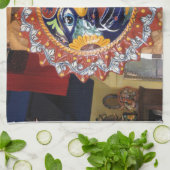 メキシコ人のタラベラのスタイルの太陽 キッチンタオル (折り畳み)