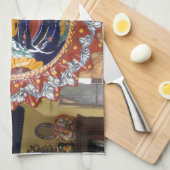 メキシコ人のタラベラのスタイルの太陽 キッチンタオル (四つ折り)