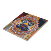 メキシコ人のタラベラのスタイルの太陽 タイル (側面)