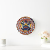 メキシコ人のタラベラのスタイルの太陽 ラウンド壁時計 (ホーム)
