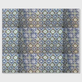 メキシコ人のタラベラのタイルのデザインの包装紙 ラッピングペーパー (フラット)