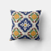 メキシコ人のタラベラのタイルの両面の装飾用クッション クッション (裏面)