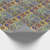 メキシコ人のタラベラのタイル ラッピングペーパー (角)