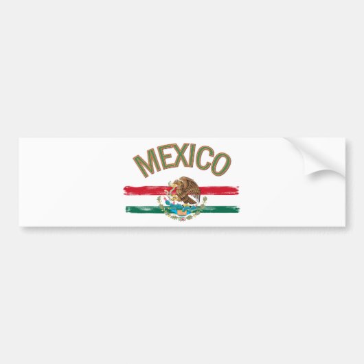 メキシコ人のメキシコの旗 バンパーステッカー (正面)