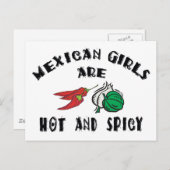 メキシコ人の女の子は暑くて辛い ポストカード (正面/裏面)
