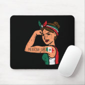 メキシコ人の女の子Mujer Rosie Riveter Cinco De Mayo Fie マウスパッド (マウス)