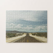 メキシコ人のBajaの景色による長い直線道路 ジグソーパズル (横)