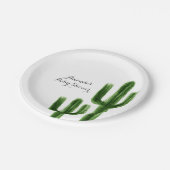 メキシコ人のBohoのサボテンの紙のパーティーのプレート ペーパープレート (アングル)