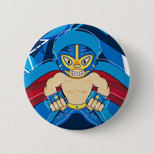 メキシコ人のLuchadorのレスリング選手ボタン 缶バッジ