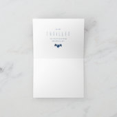 メキシコ人のOtomiのテーマの結婚式のサンキューカード-海軍 サンキューカード (内部)