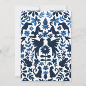 メキシコ人のOtomiの結婚式招待状-海軍 招待状 (裏面)