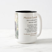 メキシコ人は離れ扱われたフクロウのマグに斑点を付けました ツートーンマグカップ (正面右)