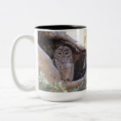 メキシコ人は離れ扱われたフクロウのマグに斑点を付けました ツートーンマグカップ (左)