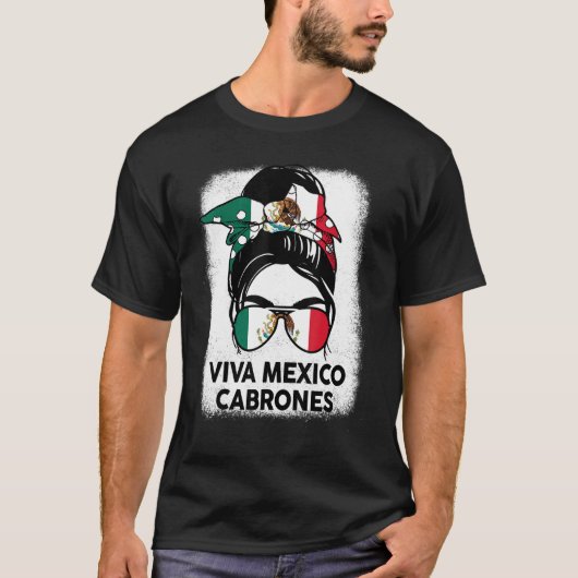 メキシコ人女性ガールVivaメキシコカブロヌメキシコF Tシャツ (正面)