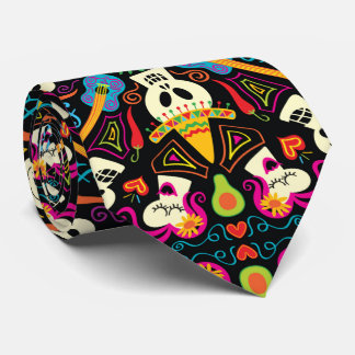 メキシコ人祝の死の日 ネクタイ