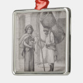 メキシコ人Tortilleraおよびわらのマットの販売人 メタルオーナメント (左)