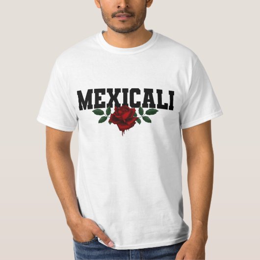 メキシコ伝統出血バラ Tシャツ (正面)