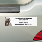 メキシコ侵入か白い正義 バンパーステッカー (車上)