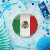 メキシコ光沢国旗 ペーパープレート (パーティー)