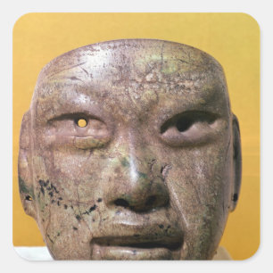 メキシコ出身のオルメック州の葬式マスク スクエアシール