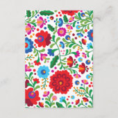 メキシコ刺しゅうカラフル宿泊 エンクロージャーカード (裏面)