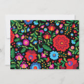 メキシコ刺しゅうカラフル結婚式招待状 招待状 (裏面)