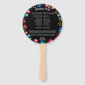 メキシコ刺しゅうカラフル結婚式 プログラムファン ハンドファン (裏面)