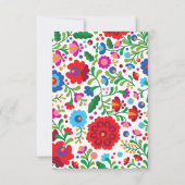 メキシコ刺カラフルしゅう結婚の 出欠カード (裏面)