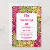 メキシコ刺カラフルしゅう結婚の 招待状 (正面)