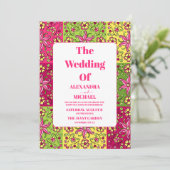 メキシコ刺カラフルしゅう結婚の 招待状 (スタンド正面)