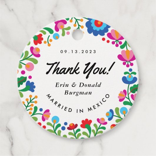 メキシコ刺カラフルしゅう フェイバータグ (正面)