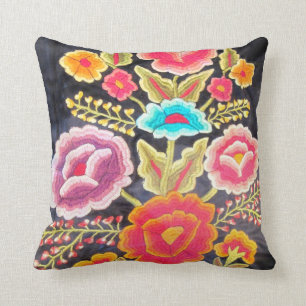 メキシコ刺繍のデザイン クッション