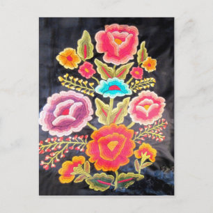 メキシコ刺繍のデザイン ポストカード