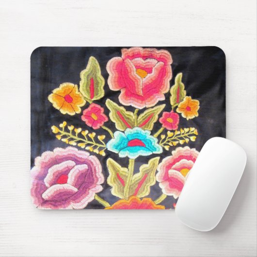 メキシコ刺繍のデザイン マウスパッド (マウス)
