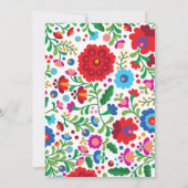 メキシコ刺繍ベビーシャワー招待状 (裏面)