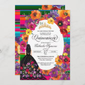 メキシコ刺繍ホイピルフローラドレスキンセアニェラ 招待状 (正面/裏面)