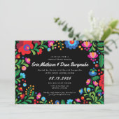 メキシコ刺繍リハーサルディナー招待状 招待状 (スタンド正面)