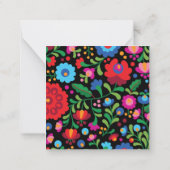 メキシコ刺繍新婚旅行ファンド ノートカード (裏面)