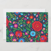 メキシコ刺繍海軍ブルーリハーサルディナー 招待状 (裏面)