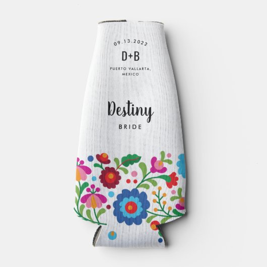 メキシコ刺繍結婚式パーティーボトルクール ボトルクーラー (正面)
