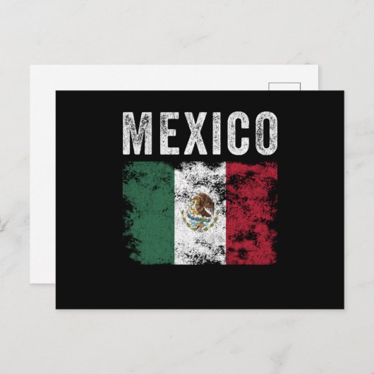 メキシコ動揺して国旗 – メキシコ国旗 ポストカード (正面/裏面)
