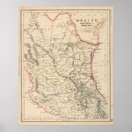 メキシコ北東部および中央州 ポスター (正面)