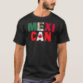 メキシコ半国カナダのメキシコをテーマにしたメキシコ国旗 Tシャツ (正面)