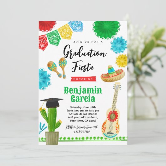 メキシコ卒業パーティー招待状 招待状 (スタンド正面)