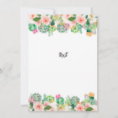 メキシコ卒業フィエスタサボテン 招待状 (裏面)