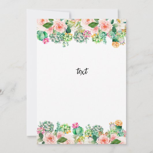 メキシコ卒業フィエスタサボテン 招待状 (裏面)