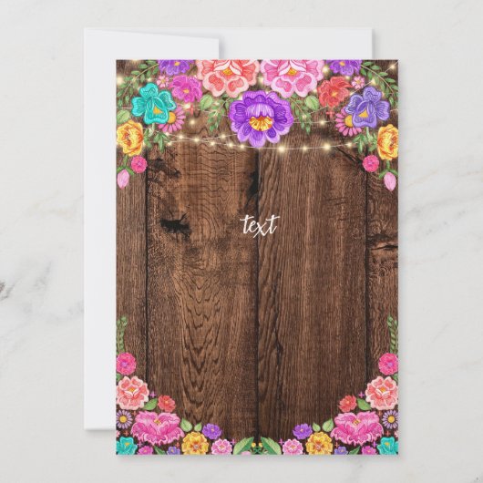 メキシコ卒業フェスタパーティー 招待状 (裏面)